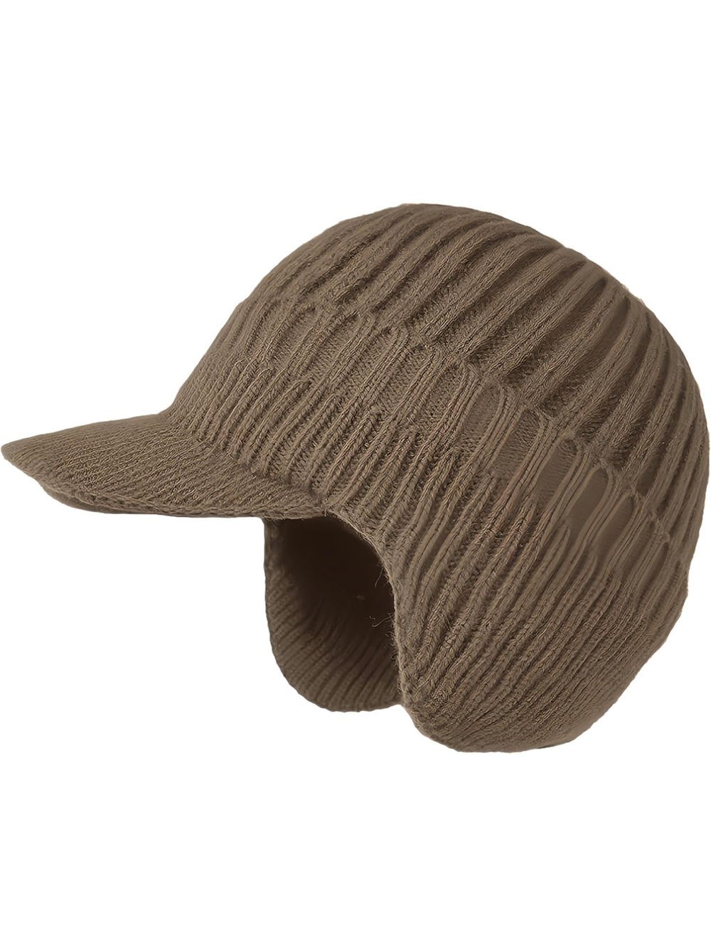 NIP Knit Beanies with Visor & Earflaps for Men and Women, Winter Hats